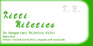 kitti miletics business card